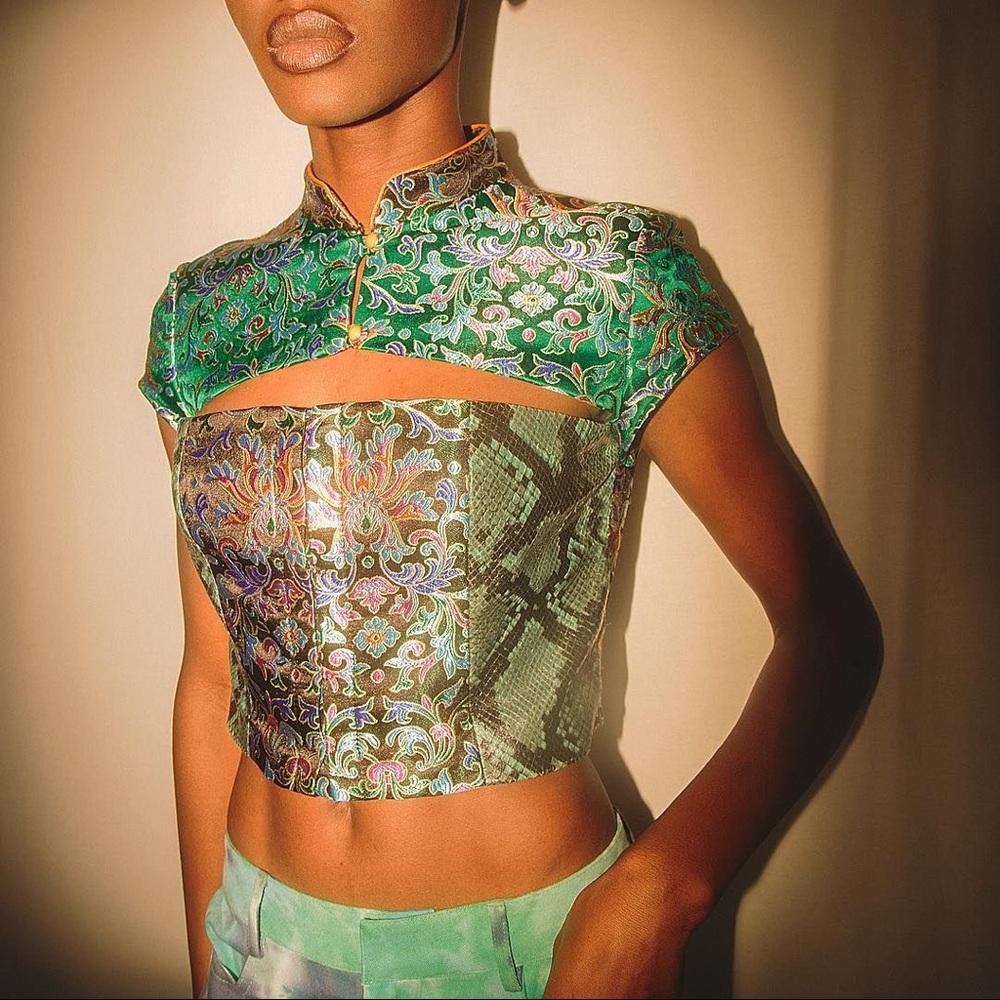 Brand New Kim Shui Snakeskin Bustier